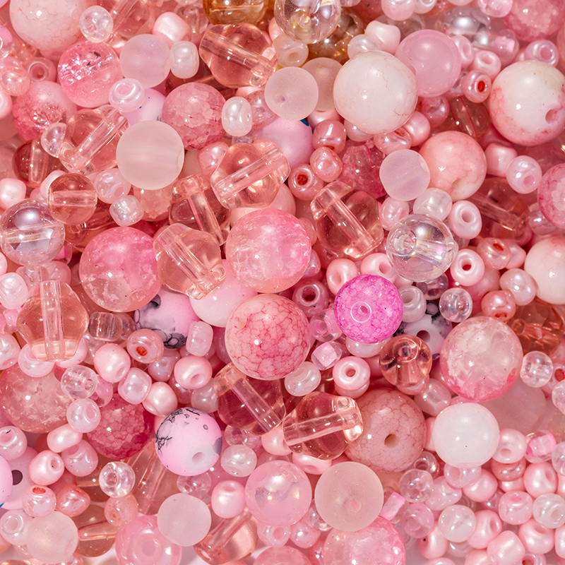 50g Glass Beads Assorted Colourful Round Loose Beads DIY Lamp Work Beads for Bracelets and Necklaces Jewelry Making Supplies: black