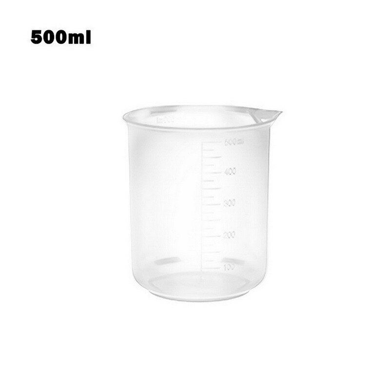Transparent Plastic Graduated Measuring Cup Kitchen And Bar Supplies For Baking Beaker Liquid Without Handle Measuring Cup: 1pc 500ml