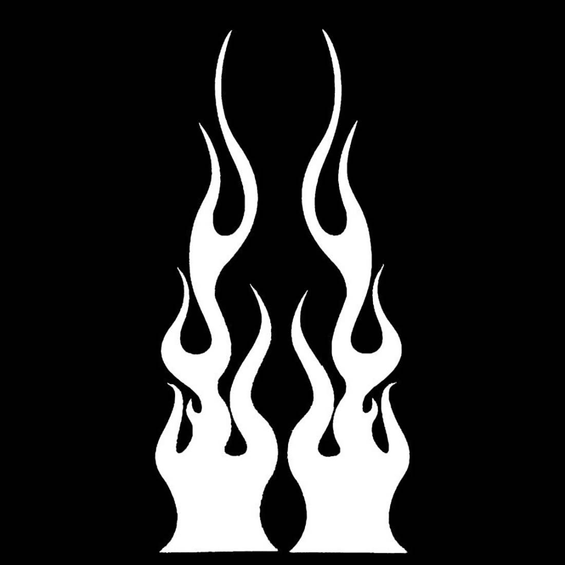 Calcomanías de calaveras de llama para motocicleta, adorno 3D, pegatinas para tanque de combustible, decoración para casco, accesorios universales para coche y moto, 2 unidades por juego: Rojo