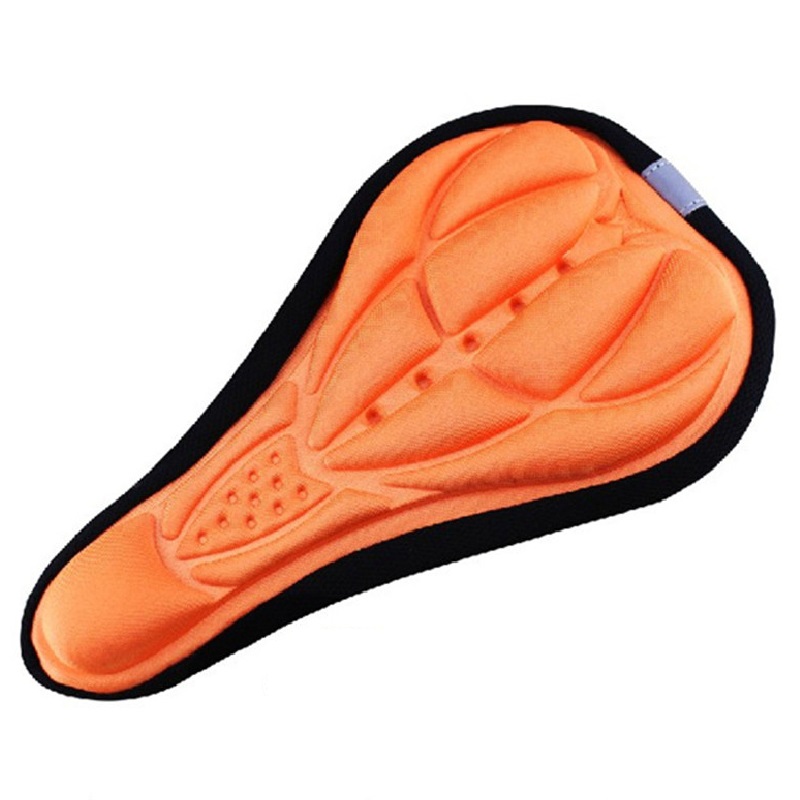 Housse de siège de vélo BMX, tapis de selle de vélo, Super doux, éponge 3D en Silicone, coussin de cyclisme confortable et respirant: Orange