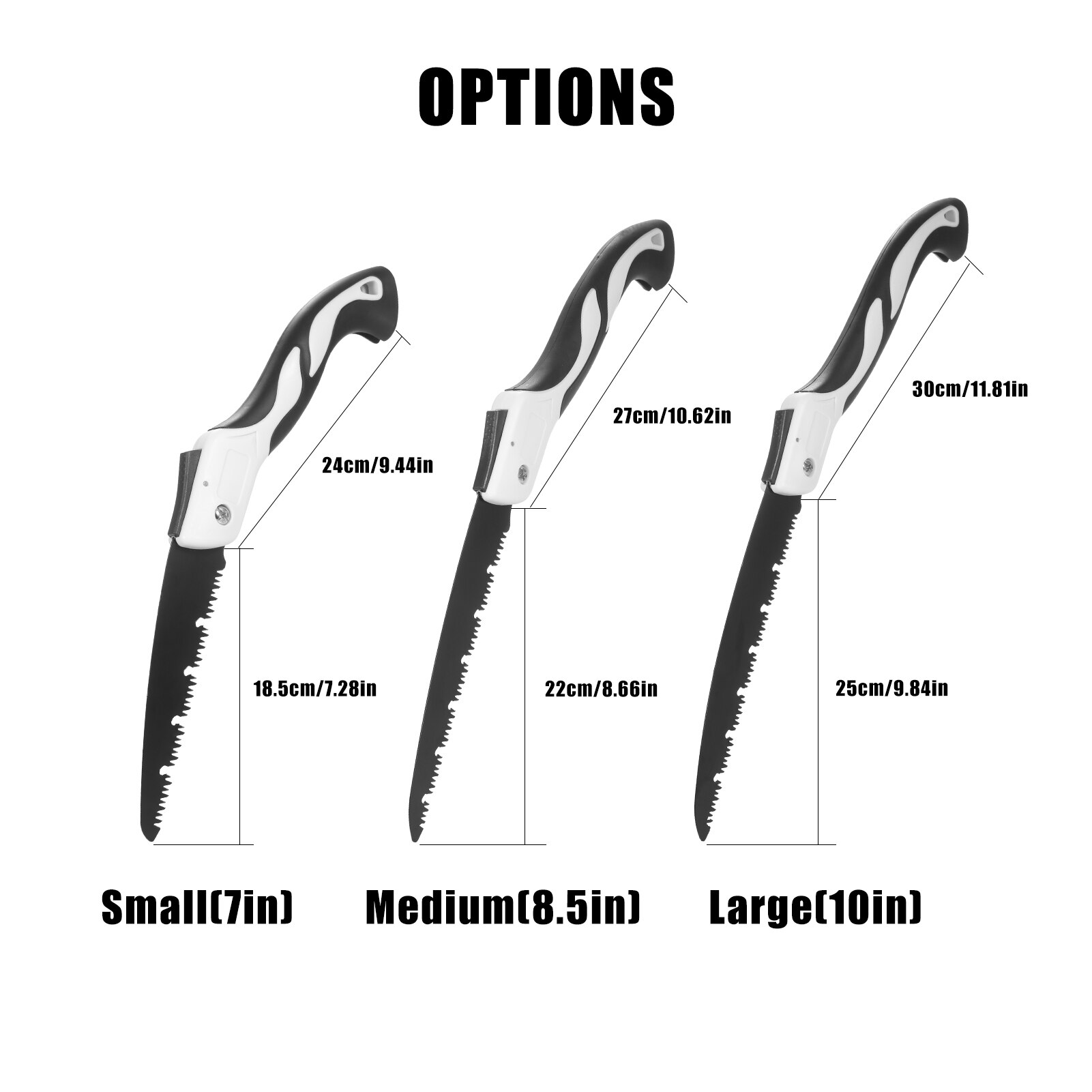 7/8.5/10-in Hand Pruning Saw Folding Hand Saw Razor Tooth Saw for Cutting Wood Camping Trimming Tree Limbs Branches Woodworking