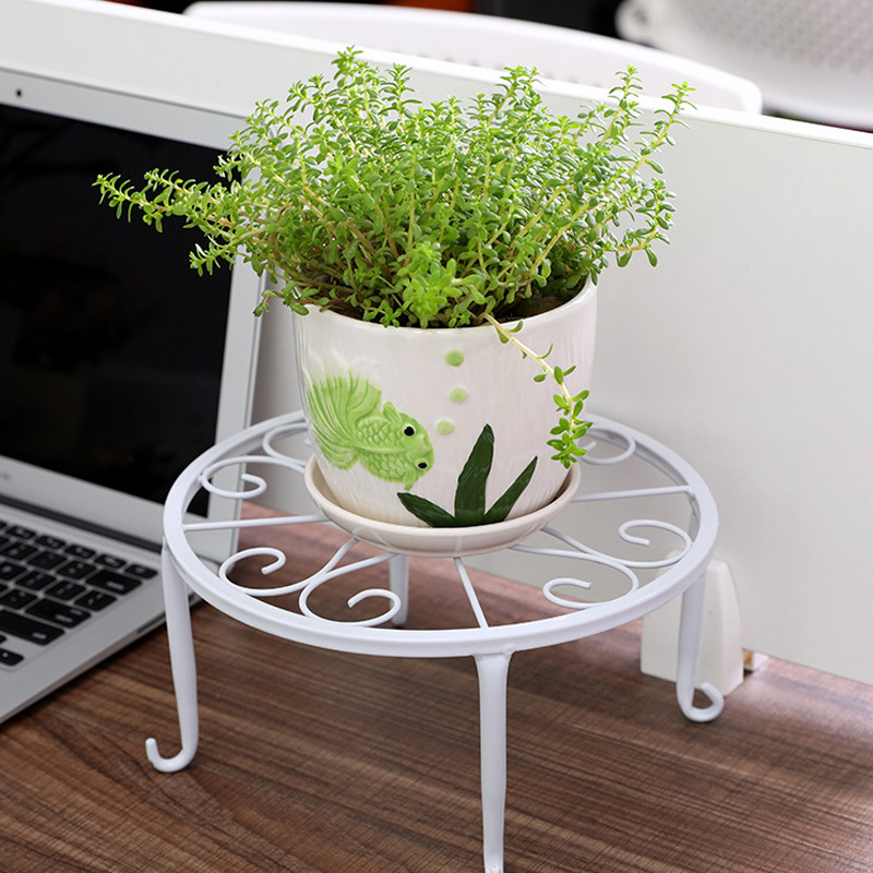 Smijern pottehylle til blomsterpotter basion vise hylleholdere hage plante stativ metall balkong dekor stativ dekorasjon