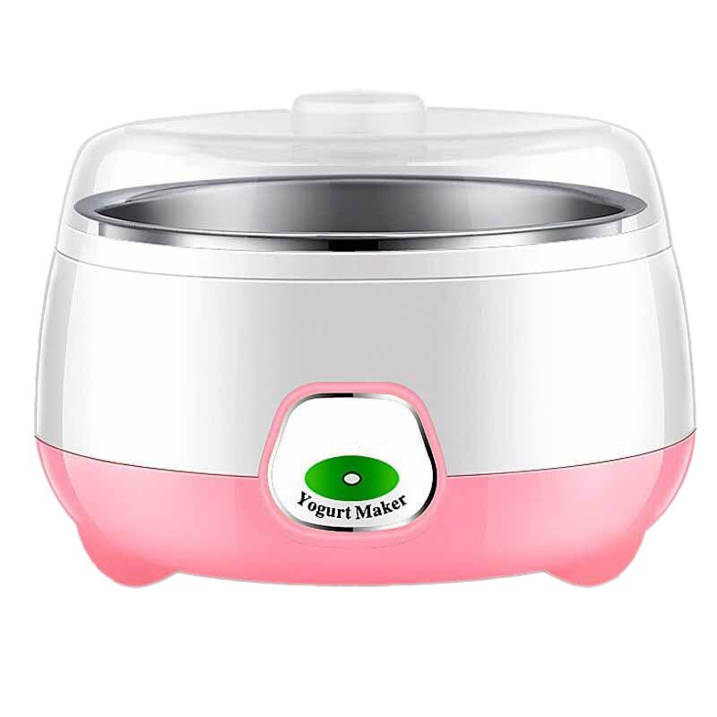 Small Automatic Electric Yogurt Maker 0.8L Stainless Steel Fermenter Homemade Yoghourt Machine for Baby Kids Food: Pink