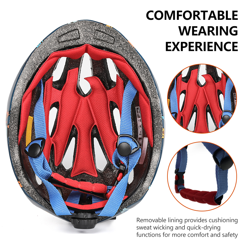 Eastinear-Children's Safety Helmet Cartoon Sports Cycling Balance Car Skateboard Protection One-piece Cycling Helmet