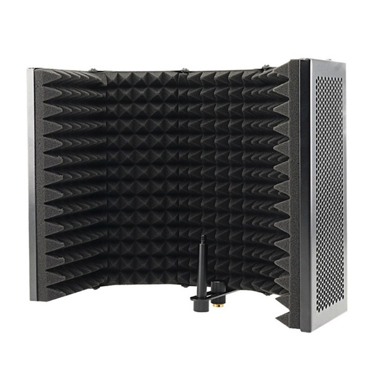 331 x 1060mm 5 paneler sammenklappelig studiemikrofonisolationsskærm akustisk skum lydabsorberende til optagelse af live udsendelse