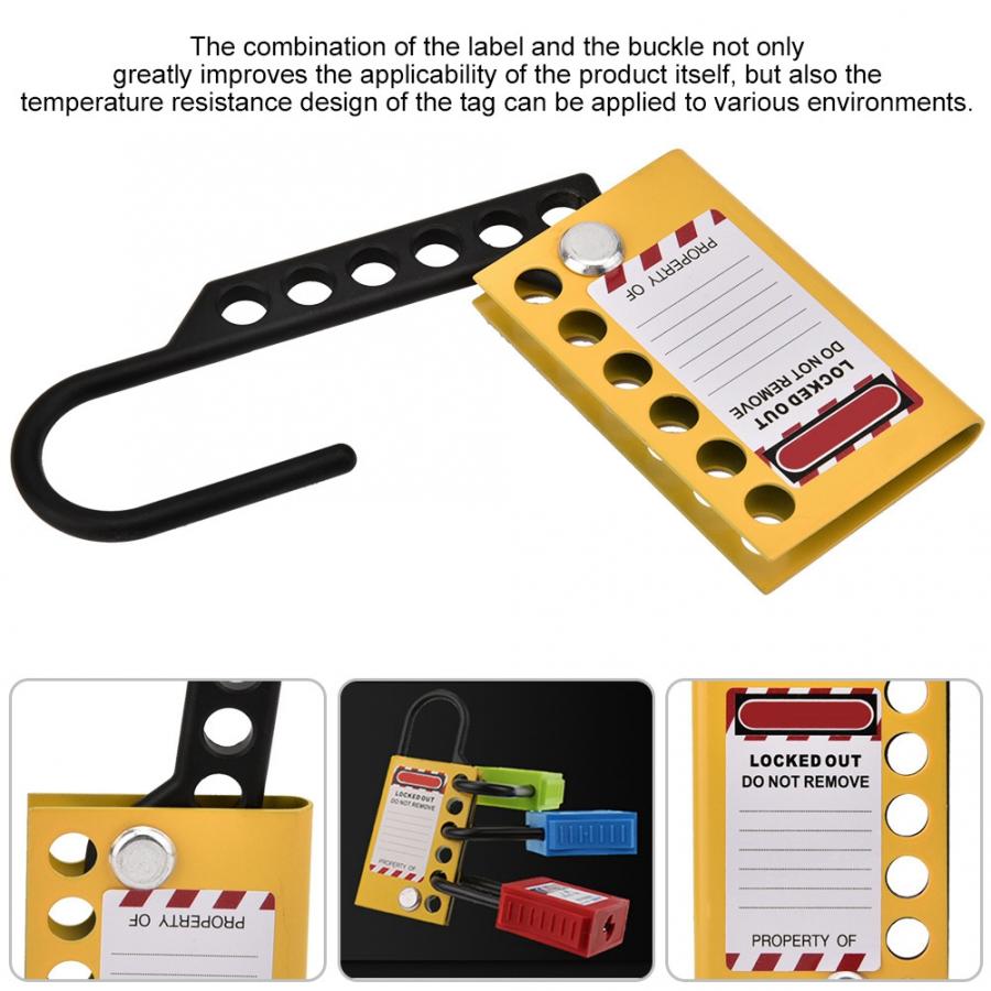 Aluminum Row Insulation Industrial Safety Hasp Lockout 6-hole Expander Lock BD-51