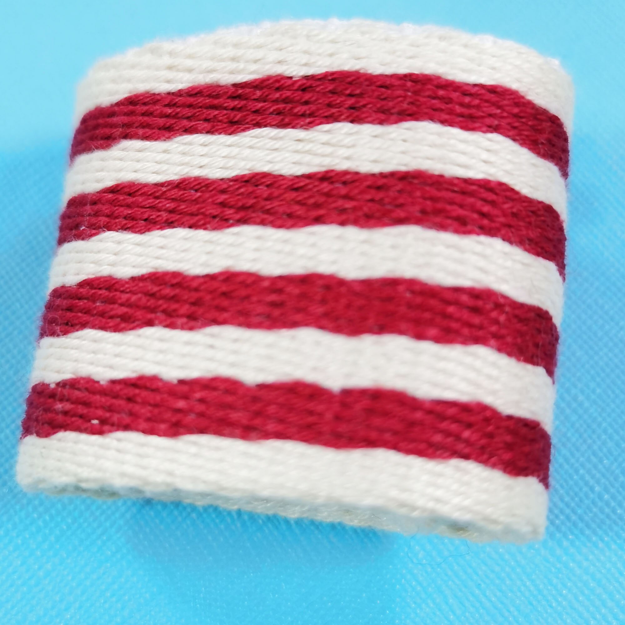 38mm Coloful Polyeste Webbing Striped Heavy weight Purse Straps Belting Bag Bandles Bag Strap for Tote Bag Upholstery Webbing: 02-red