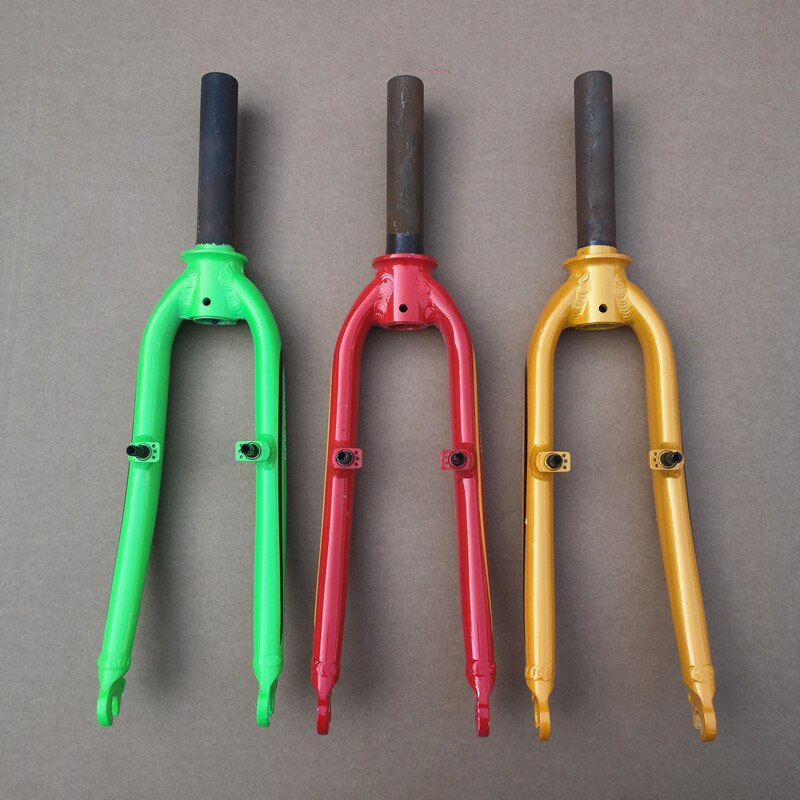 Horquilla delantera para bicicleta de 20 pulgadas, 406 V, freno, horquilla dura, pequeña, ultraligera, aleación de aluminio, piezas de bicicleta
