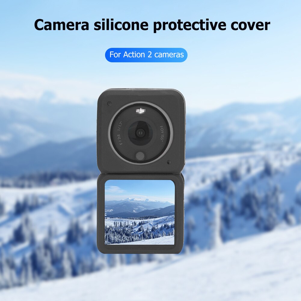 Zachte Siliconen Case Voor Dji Action 2 Beschermende Frame Cover Behuizing Shell Scratch-Proof Action Camera Accessoires