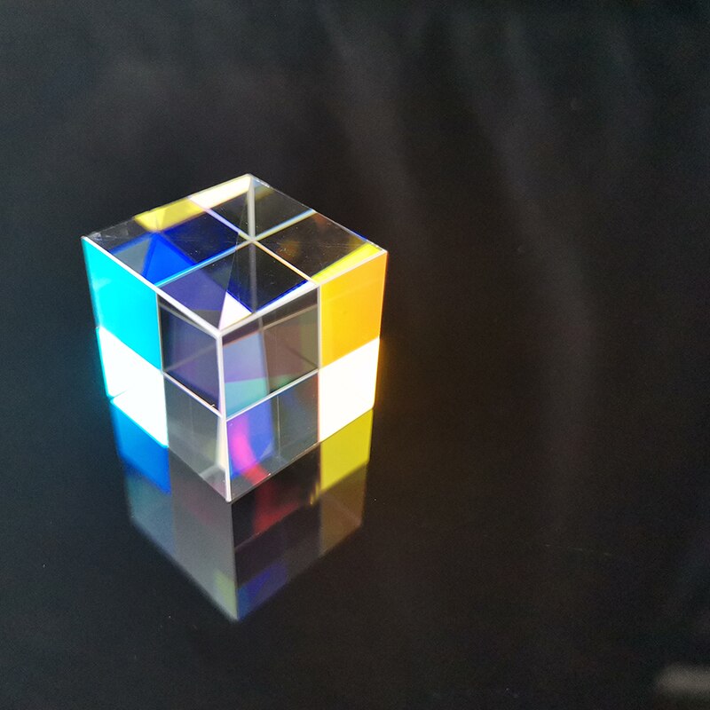 Optical Glass X-cube Dichroic Prism 25mm Light Cube Prism Glass Photography Accessories Home Accessories