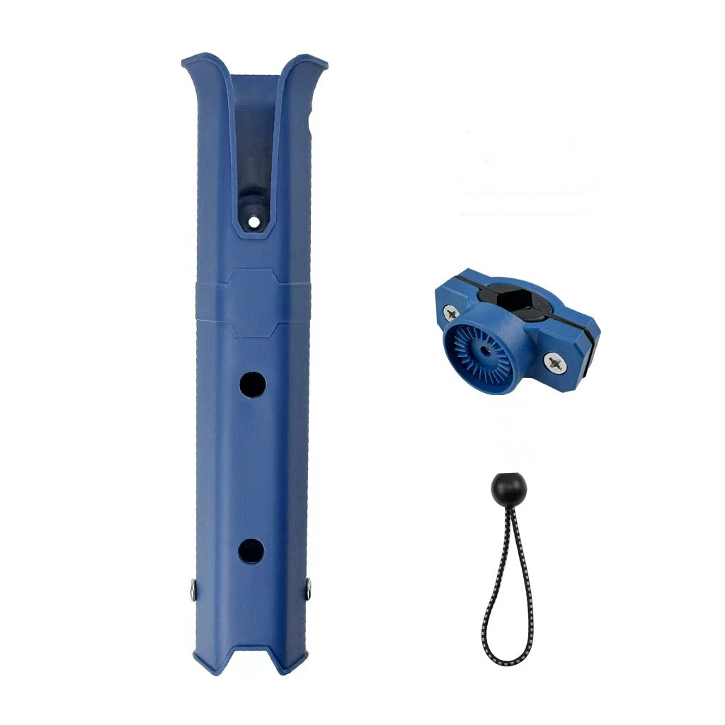 Adjustable Spinning Portable Plastic Fishing Rod Holders Racks Bracket Pole Holders to Bike and ATV Rod Rack for Bicycle Fishing: Blue