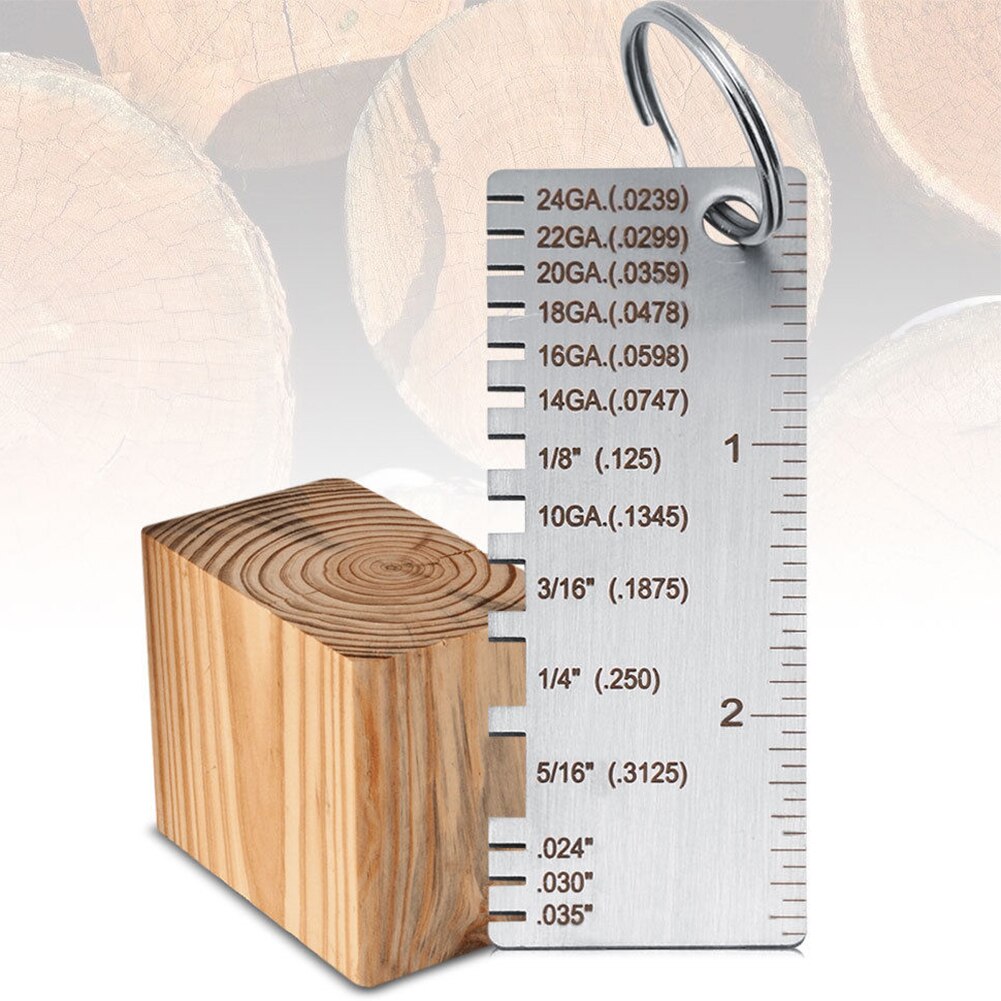 Stainless Steel Thickness Measuring Sheet Plate Measurement Soldering Metal Wire Gauge Gage