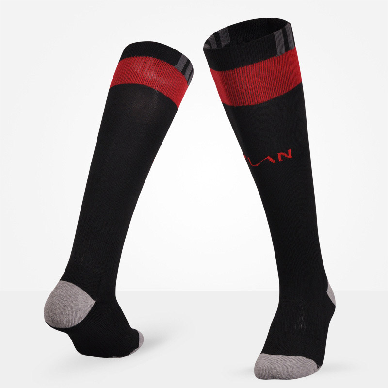 Voetbal Sokken Voetbal Dikke Warme Sokken Knie Hoge Training Lange Kous Sport Kid Volwassen Sokken: Black / Kid