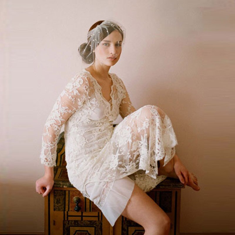 Simple Fascinator Hat for Wedding Women Bridal Hat Pearls Beaded Short Face Veil Party Formal Cocktail Church For Ladies