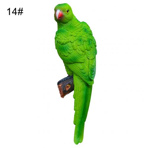 Resin Artificial Bird Large Bird Statue Ornament Simulation Parrot Bird Sculpture Resin Craft Wall Hanging Garden Decoration: 14