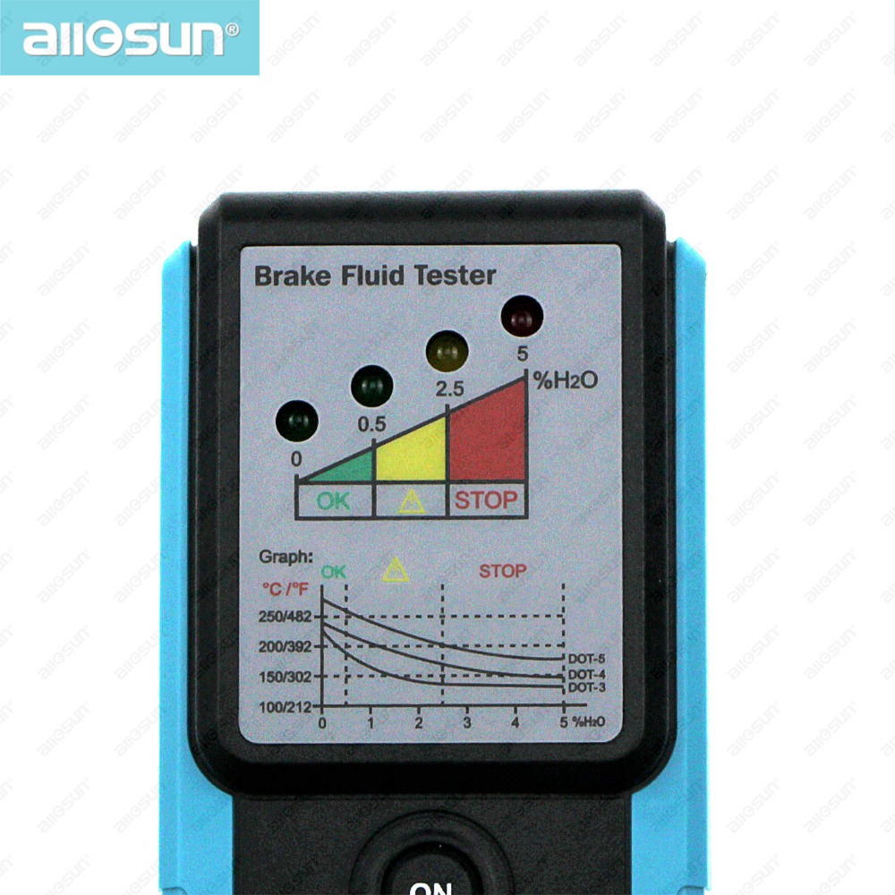 Automotive Brake Fluid Tester Car oil testing with LED 180 Degree Pucker built-in buzzer All-Sun EM283