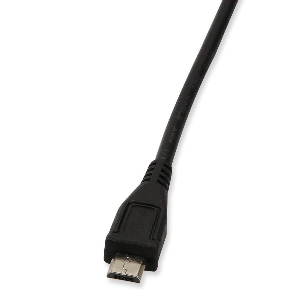 (2-Pack) Micro USB Male to 3.5mm Jack Female Audio Cable Cord for Active Clip Mic Microphone Convert Adapter -1Feet (Black)