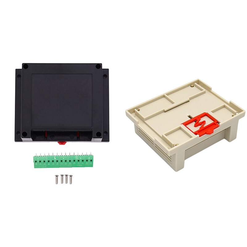 3C-2 Pcs Enclosures for Electronics Electronics Project Enclosure Din Rail Junction Housing Case-Black &amp; White