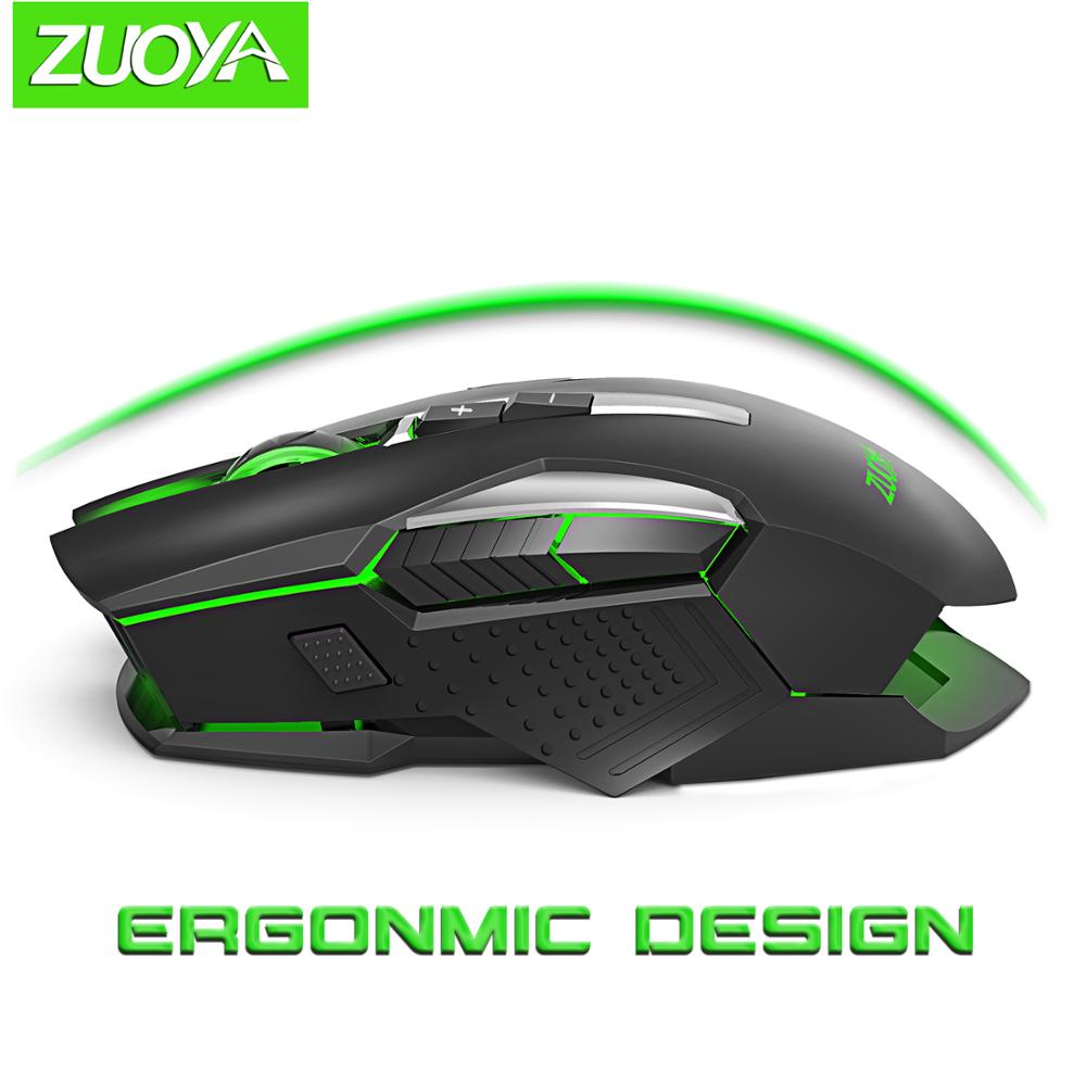 ZUOYA Gaming Mouse Adjustable DPI Game Mouse LED Optical Mice Mause Backlight Wired USB For PC Laptop Gamer