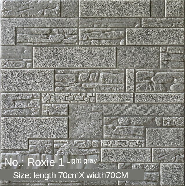 3D Foam Wallpaper Bar Restaurant Living Room Marble Wall Decor DIY Self-adhesive Waterproof Wall Sticker Modern Home Decor: JQZ234 / 70x77cm