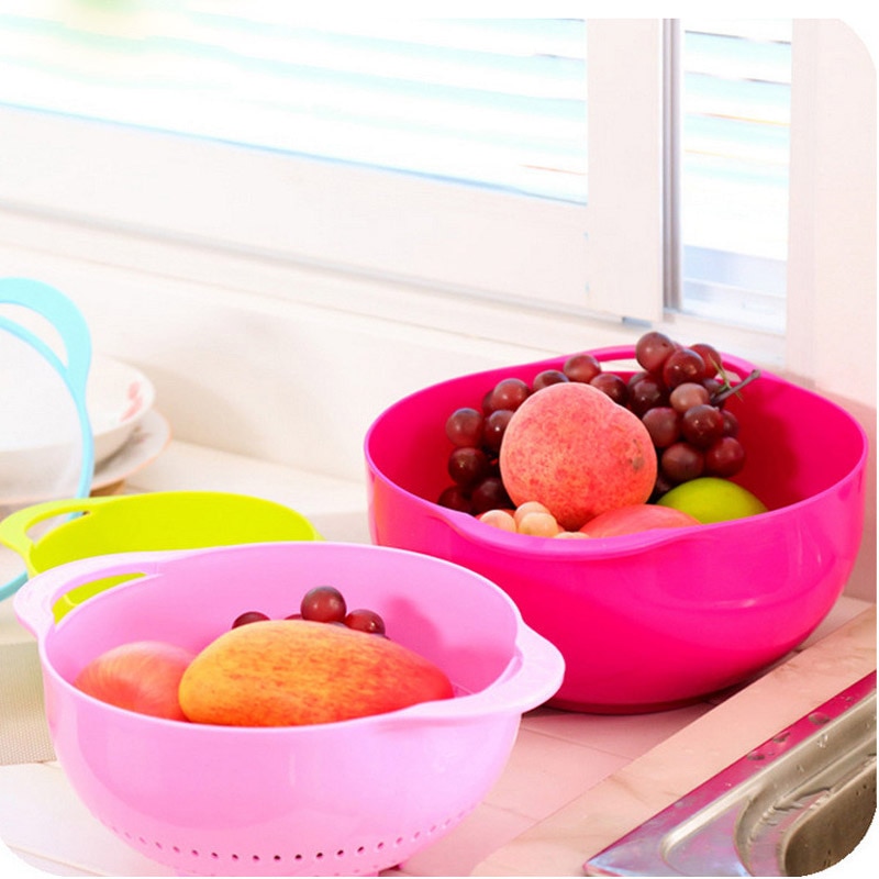 10 Pcs Mixing Rainbow Bowls Set Kitchen Bowl Set Salad Bowl Plastic Baking Measuring Cup Measuring Spoon Set Kitchen Gadgets