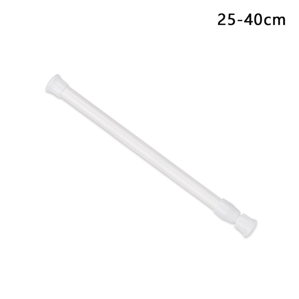 Flerbruks uttrekkbar stang fjærbelastet gardingarderobe teleskopstikker nett voile spenningsskinne stang hengende justerbar stang: 25-40cm