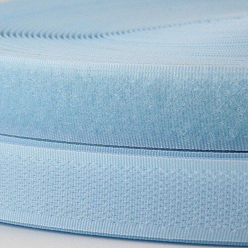 20mm*25 Yard Colorful Velcro Nylon Hook and Loop Tape Adhesive Fastener Sticke No Glue Garment Clothing Sewing Accessories: Blue 25yards
