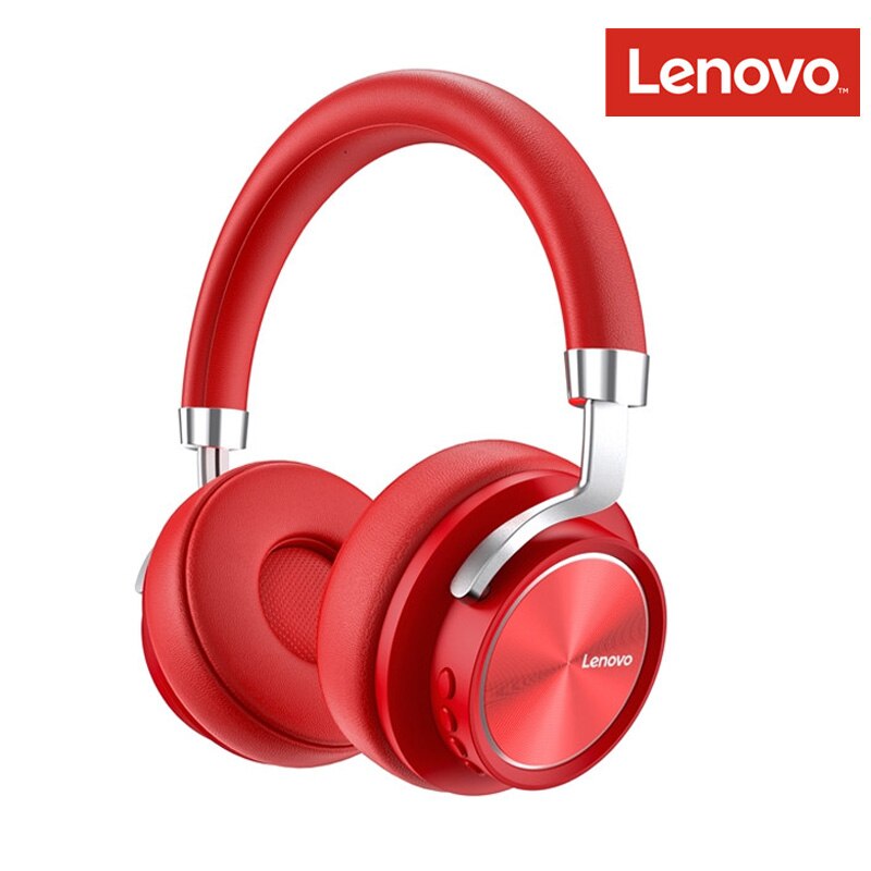 Lenovo HD800 Bluetooth Headset Draadloze Opvouwbare Computer Hoofdtelefoon Lange Standby Leven Met Noise Cancelling Gaming Headset: HD800 Red(500mAH)
