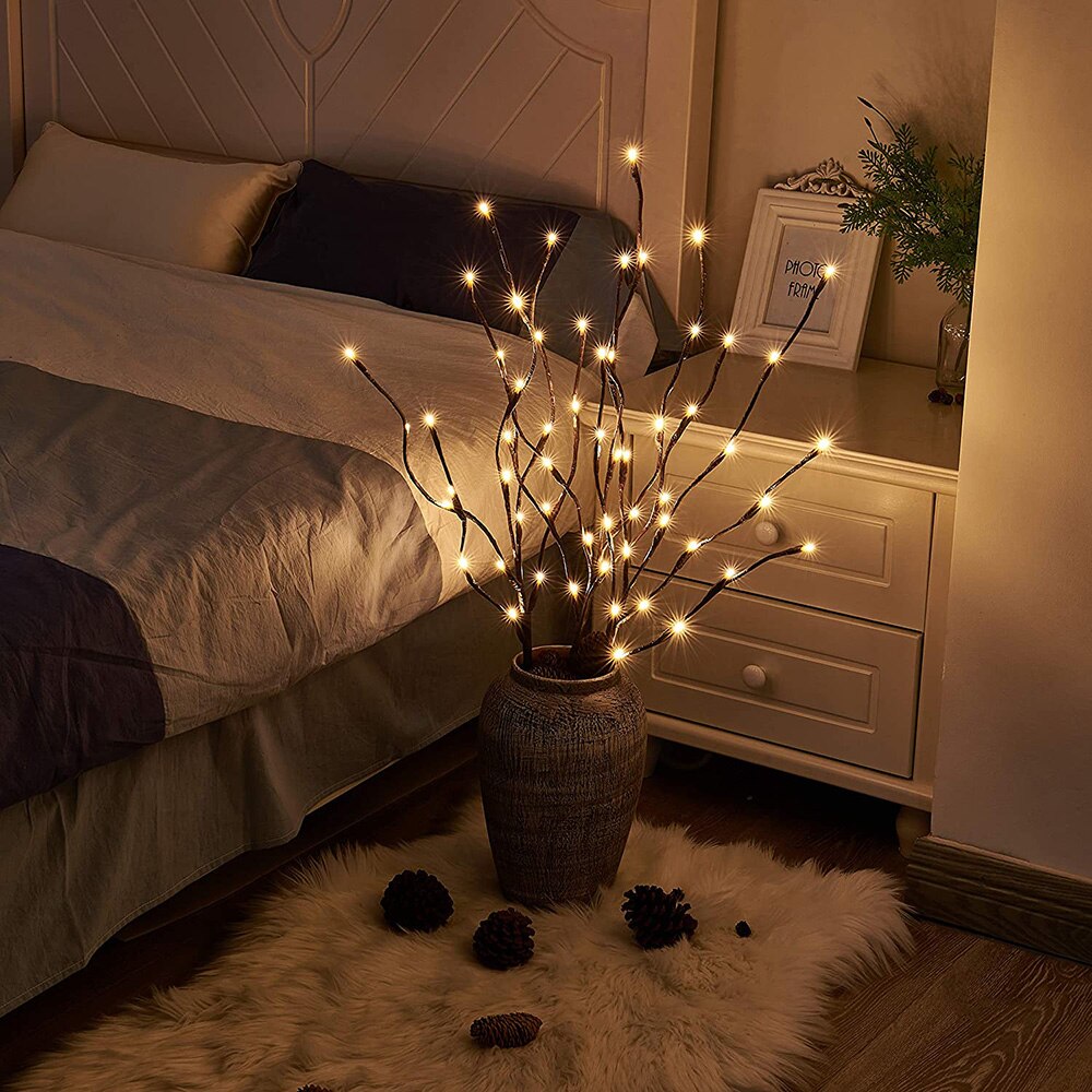 LYEAA LED Sakura Vine Branch Lamp with Remote Control Light for Wedding and Party Decoration Light, A 1.6m 48led