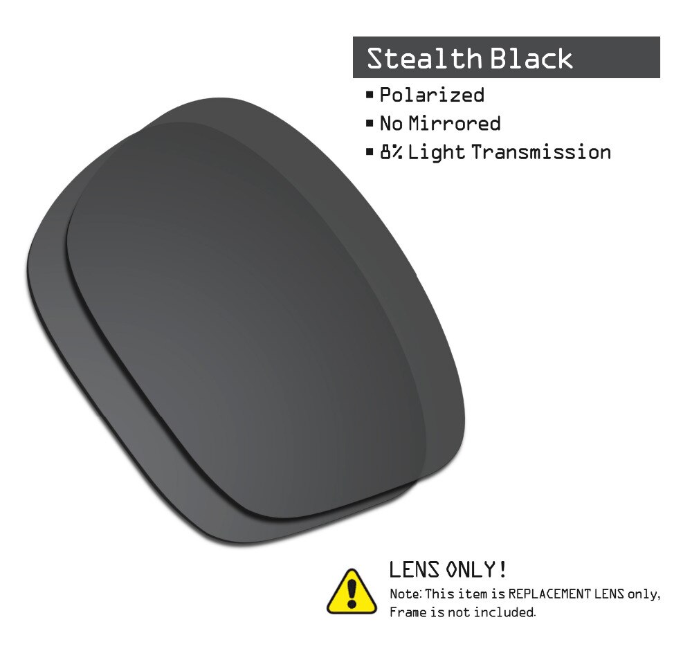 Smartvlt 3 par polariserede solbriller udskiftning linser til oakley sliver f stealth sort og sølv titanium og ildrød