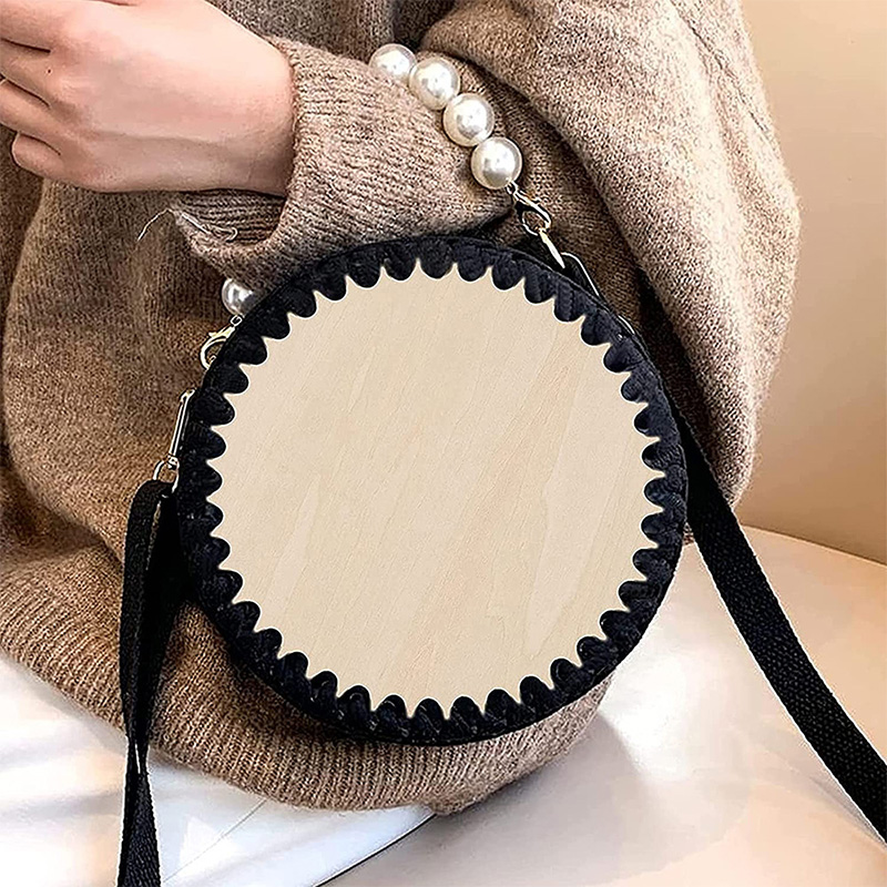 1pc Häkeln Holz Korb Basis Hand gewebte leer Unterseite Tasche Bord Kreative Diy Korb Weben Handwerk Machen Liefert