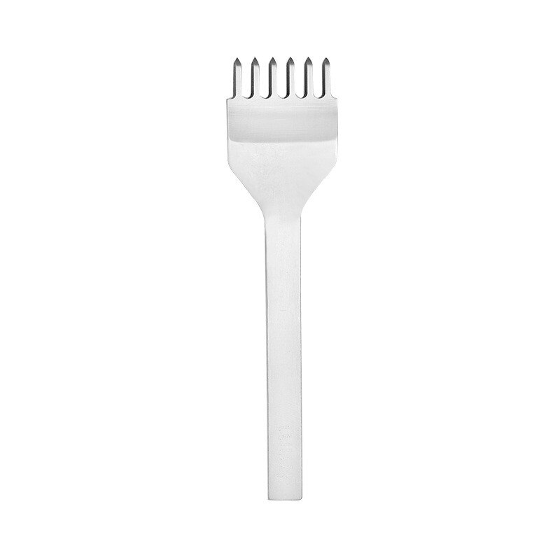 Læder hul i fransk stil håndlavet taske sko syning stanseværktøj 3/4/5/6mm skarpe fladskårne stålmejsler: 3mm-6 hul