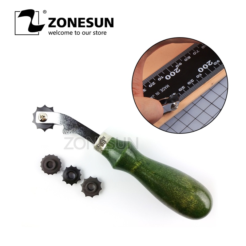 ZONESUN 1Pc Stainless Steel Leather Paper overstitch Wheel Gear Spacer Craft Sewing Tool 3mm 4mm 5mm 6mm