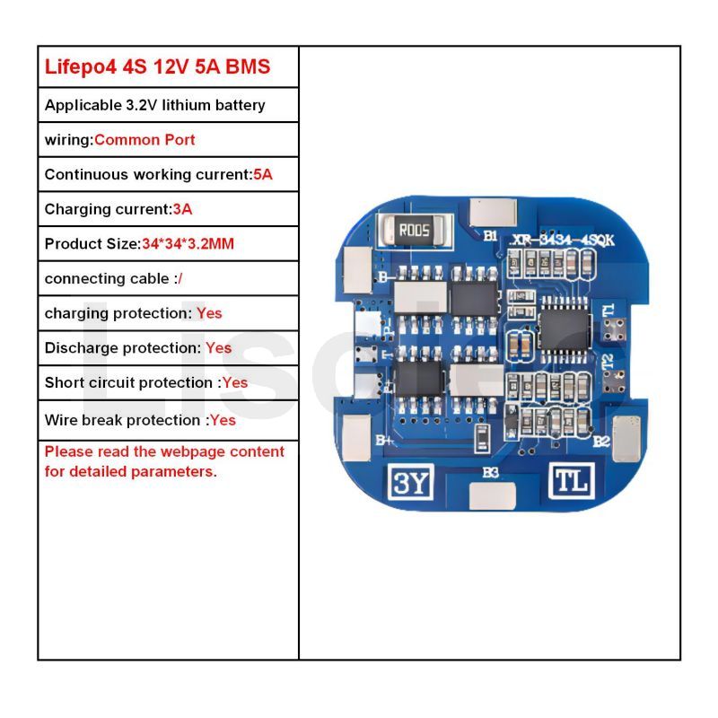 Lifepo4 BMS 4S 12V 18650 21700 32700 32650 Lithium Iron Phosphate Battery 5A 8A 10A 20A 30A Charge Discharge Protection Board: Beige