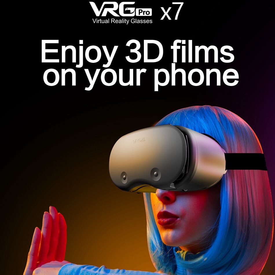 VRGPRO X7 VR Glasses Box For 5 To 7 Inch Smartphones Full Screen VR Headset 3D Helmet Movie Video Game Virtual Reality Devices