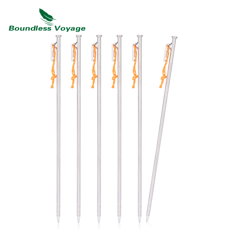 Boundless Voyage Tytanu śledzie do namiotu Camping namiot Nails stawki Heavy Duty kołki ziemne akcesoria do namiotów do twardych ziemia 4/6 sztuk: Czekolada