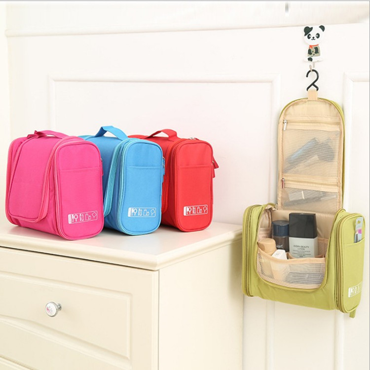 Travel Bag Portable Cosmetic Makeup Bags Toiletry Hanging zip Organizer Storage Case Pouch Traveling double open wash Bag pack