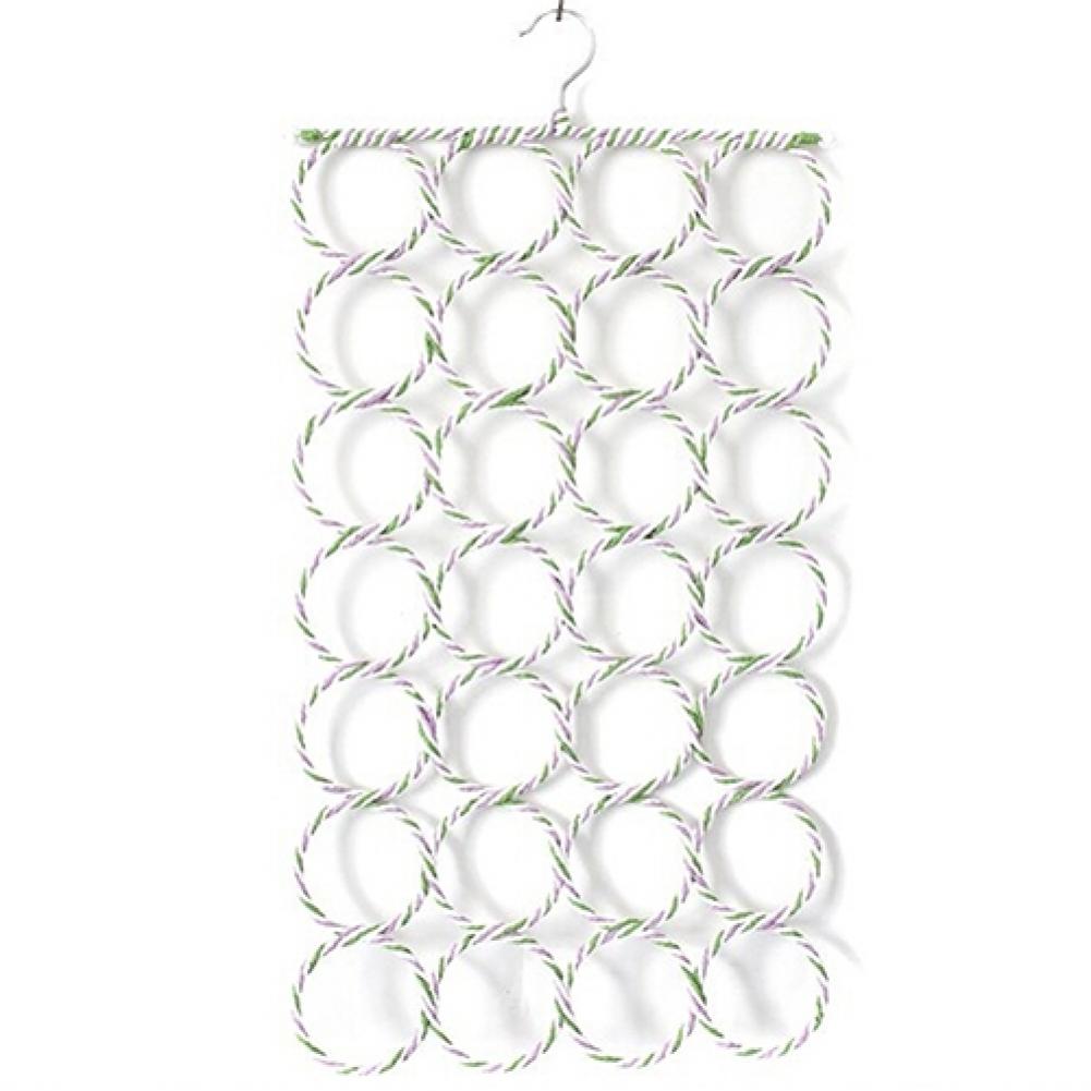 Porte-écharpe en corde avec 28 trous, organisateur de châle, support de rangement, crochet, Décor de salle