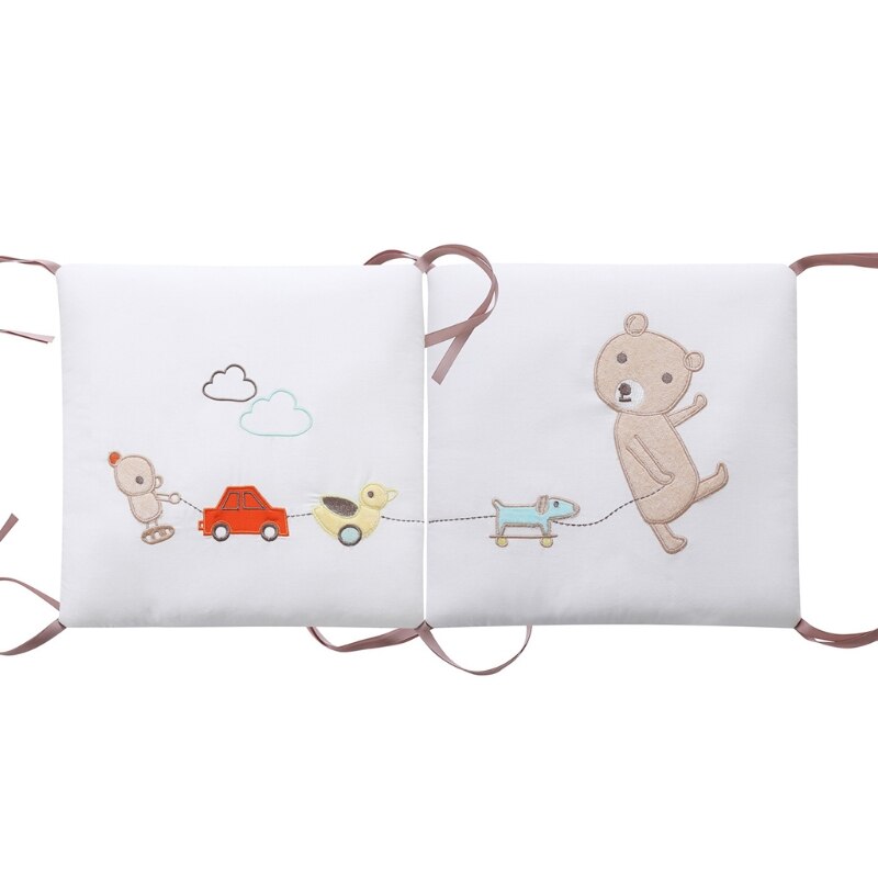 6 Pcs Baby Zachte Katoenen Wieg Bumper Pasgeboren Bed Cot Protector Kussens Infant Kussen Mat Nursery Bedding Room Decor