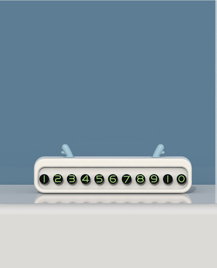 Car Phone Number Card Temporary Parking Card Plate Telephone Number Car Park Stop Automobile Accessories 13x2.5cm: White2