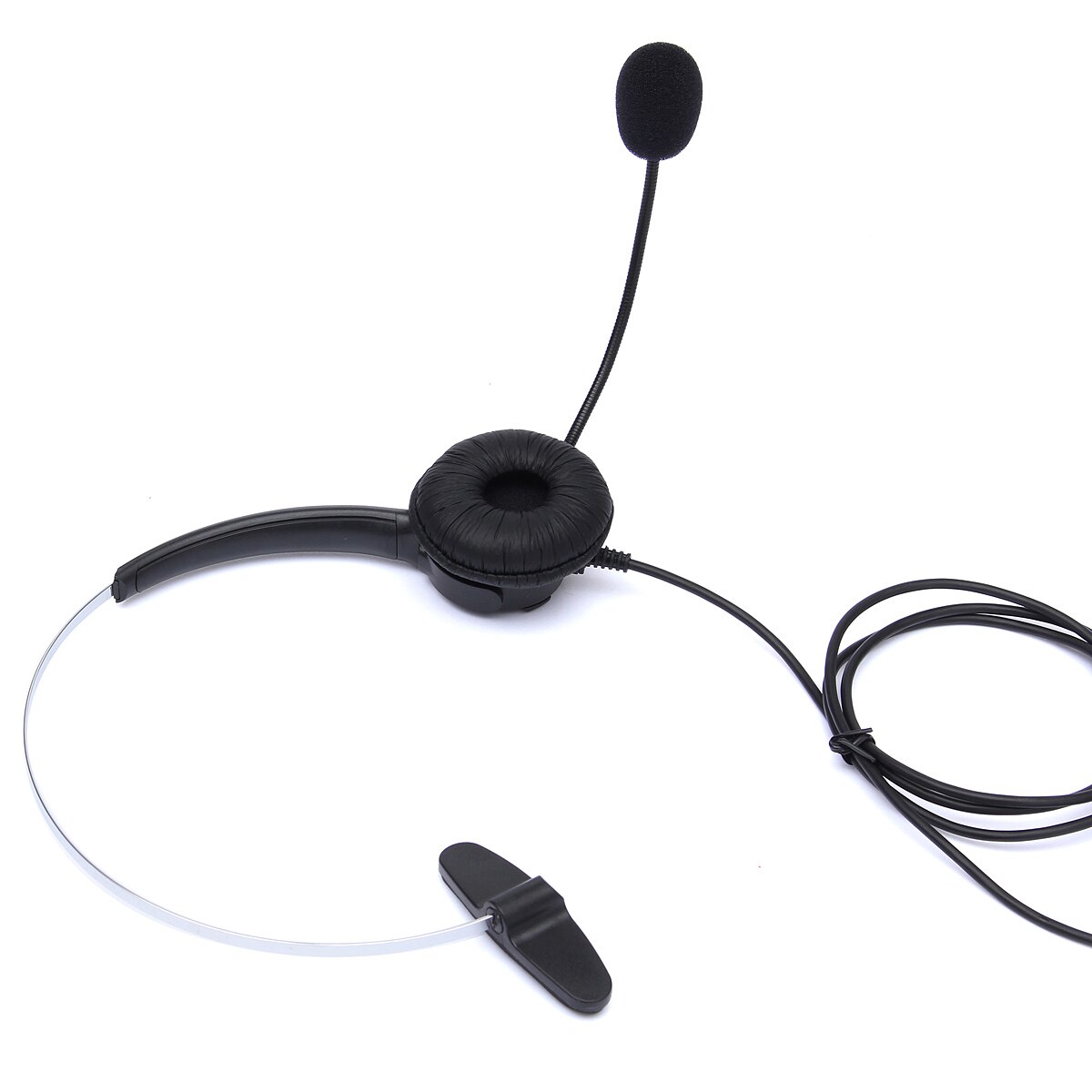 RJ11 casque téléphonique anti-bruit Interphone avec Microphone Microphone réglable écouteur casque pour Center d'appel