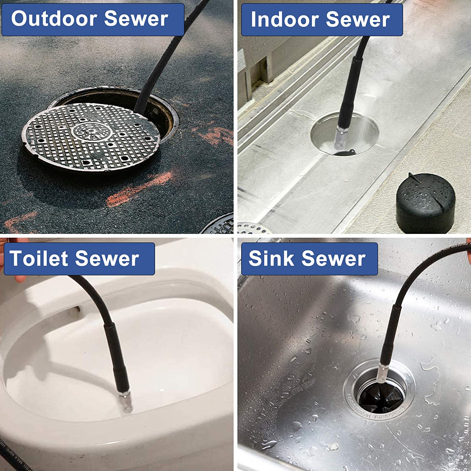 High Pressure Sewer Drain Water Cleaning Hose Pipe Cleaner For STIHL RE Series Washer