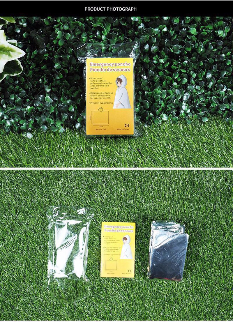 Draagbare Wegwerp Regenjas Mantel Regenjas Draagbare Regenjas Wegwerp Regen Draagbare Poncho Unisex Regenkleding