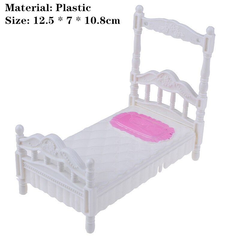 14 Styles Miniature Floral Bed Pastoral Style Classic Wood/Plastic Pretend Furniture Kid Toy 1/12 Scale Dollhouse Furniture: E