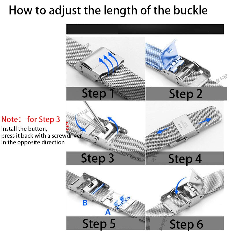 18mm 20mm Milanese Wymienny pasek do zegarka Nokia Withings STEEL HR 36MM 40MM HR Sport Smart Watch Quick Release Watchband