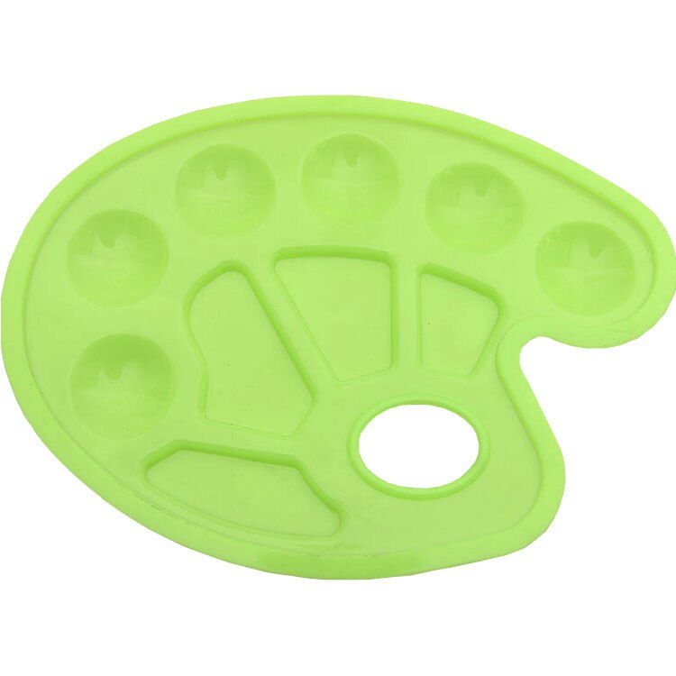 EZONE creativos paletas multicolores, 10 orificios, pintura al óleo para principiantes, paleta de pigmentos, paletas de acuarela de Graffiti, suministro de arte: green