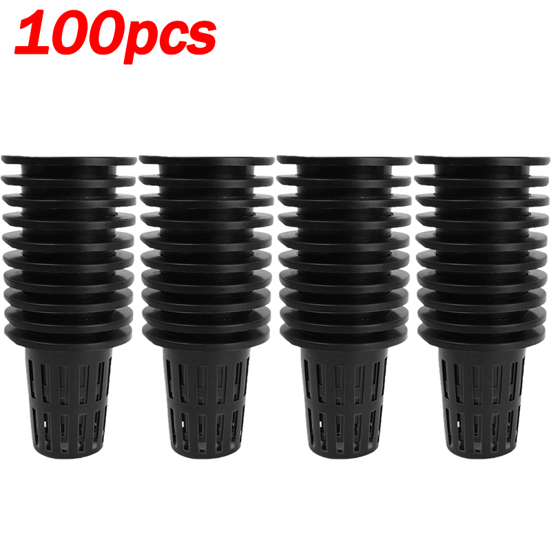 Vasos de red para macetas hidropónicas, cultivo sin suelo para jardín, taza de red de malla ranurada, enrooter de plantas de plástico, cestas de red cultivadas, macetas para vivero: Rojo