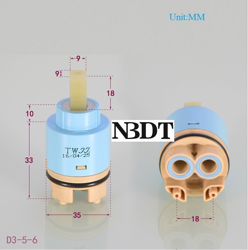 25MM 35MM 45MM Faucet Valve Cartridge Replacement Cold Mixer Extended Height Feet: D3-5-6