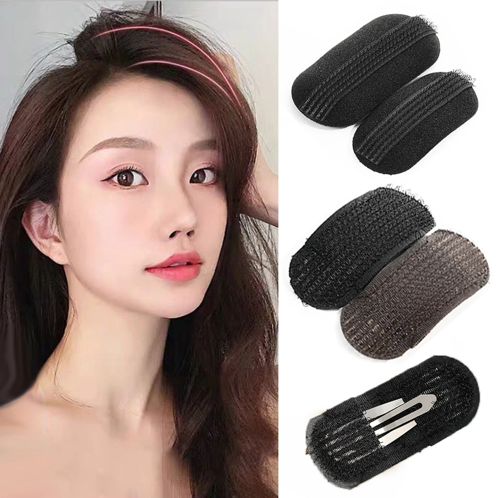 Ladies Breathable Fluffy Hair Clips Invisible Hair Pads Root Pads Sponge Makeup Comb Princess Hair Styling Tools
