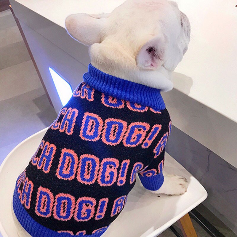 Suéter de perro francés mascota Bulldog ropa de invierno ropa de perro Teddy Schnauzer Shiba Inu Bichon invierno cálido perro rechoncho suéter